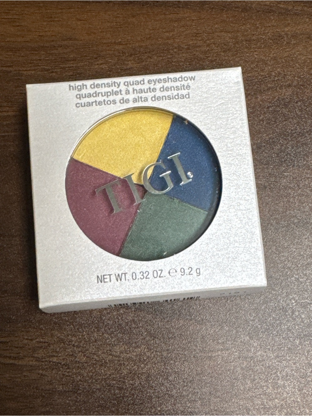 TIGI Vibrant Quad Eyeshadow Palette - Yellow, Blue, Green, Burgundy